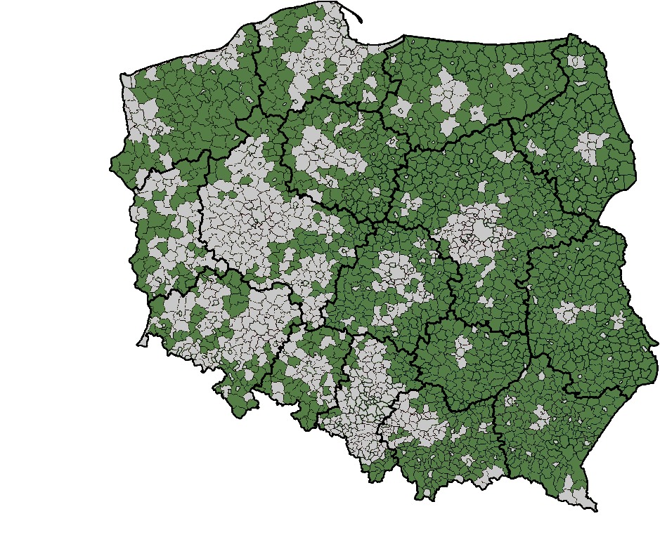 Mapa obszarów działania